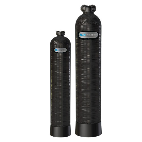 Pair of Kinetico specialty filter tanks for iron and odor treatment