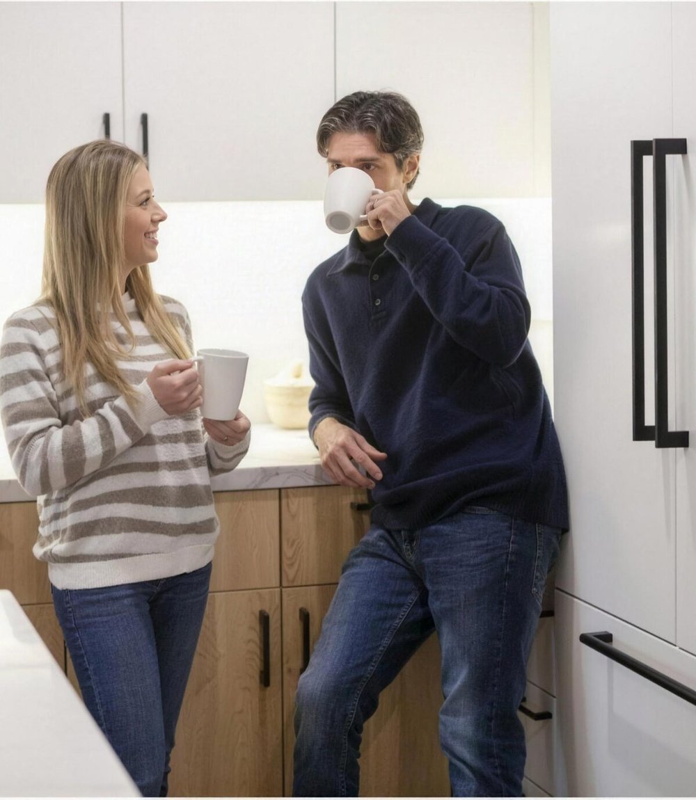 Pouring coffee made with filtered water